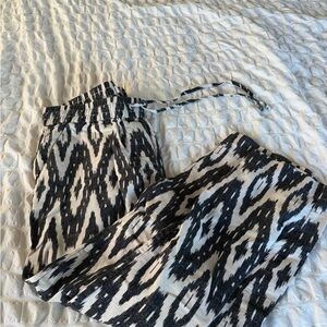 J. Crew Black and White Patterned Pants